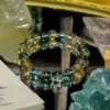Angel Blessing Series Natural Crystal Bracelet Green Orchid Yellow Quartz Bracelet