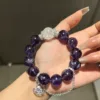【Purple Fire of the Ninth Palace】 Wealth-Attracting & Fortune-Reversing Purple Spirit Natural Amethyst Bracelet Large Beads Girlfriend Gift Bracelet