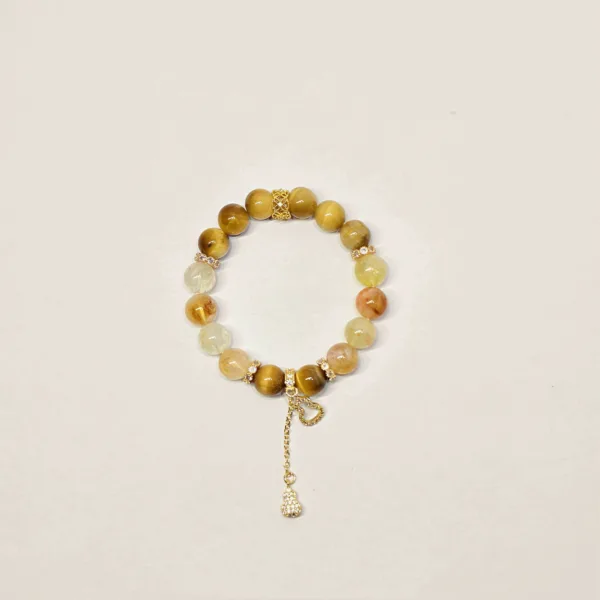 Golden Tiger's Eye Yellow Topaz Crystal Bracelet for Women - Attract Wealth Premium Original Natural Crystal Bracelet for Women - Elevated Luxury for Her