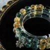 Angel Blessing Series Natural Crystal Bracelet Green Orchid Yellow Quartz Bracelet