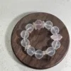 【Attract Love Luck】Original Natural White Crystal Bracelet Vintage Mine Rose Quartz Bracelet Women's Large Bead Pink Crystal