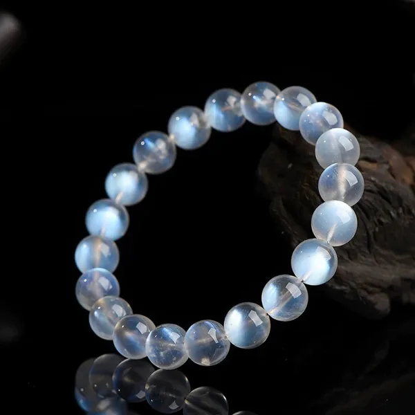 Natural Blue Moonlight Bracelet for Women Crystal Bead Bracelet Jewelry Gift for Girlfriend or Best Friend's Birthday Premium Crystal