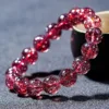 Red, Gold, and Rainbow Strawberry-Colored Crystal High-End Custom-Made Crystal Bracelet