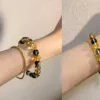 Angel Blessing Series Natural Crystal Bracelet Green Orchid Yellow Quartz Bracelet