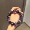 【Purple Fire of the Ninth Palace】 Wealth-Attracting & Fortune-Reversing Purple Spirit Natural Amethyst Bracelet Large Beads Girlfriend Gift Bracelet