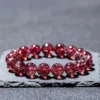 Red, Gold, and Rainbow Strawberry-Colored Crystal High-End Custom-Made Crystal Bracelet