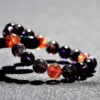 Collector-grade Black Rainbow Bracelet for Men and Women High-end Custom-made Crystal Bracelet with Seven-color Crystals