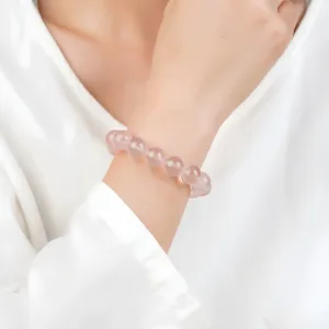 “Divine Grace, Moonlike Beauty: A Heart-Melting Sight” Personal Guardian Series Natural Crystal Bracelet Snowflake Phantom Bracelet