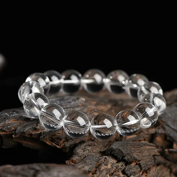 Natural White Crystal Bracelet for Women Collector's Grade Brazilian Raw Stone Genuine Crystal Bracelet for Women Couple's Gift